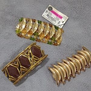 A Bundle/Trio Of 3 Goldtone Bracelets. NWT/NWOT. 3 Different Styles.